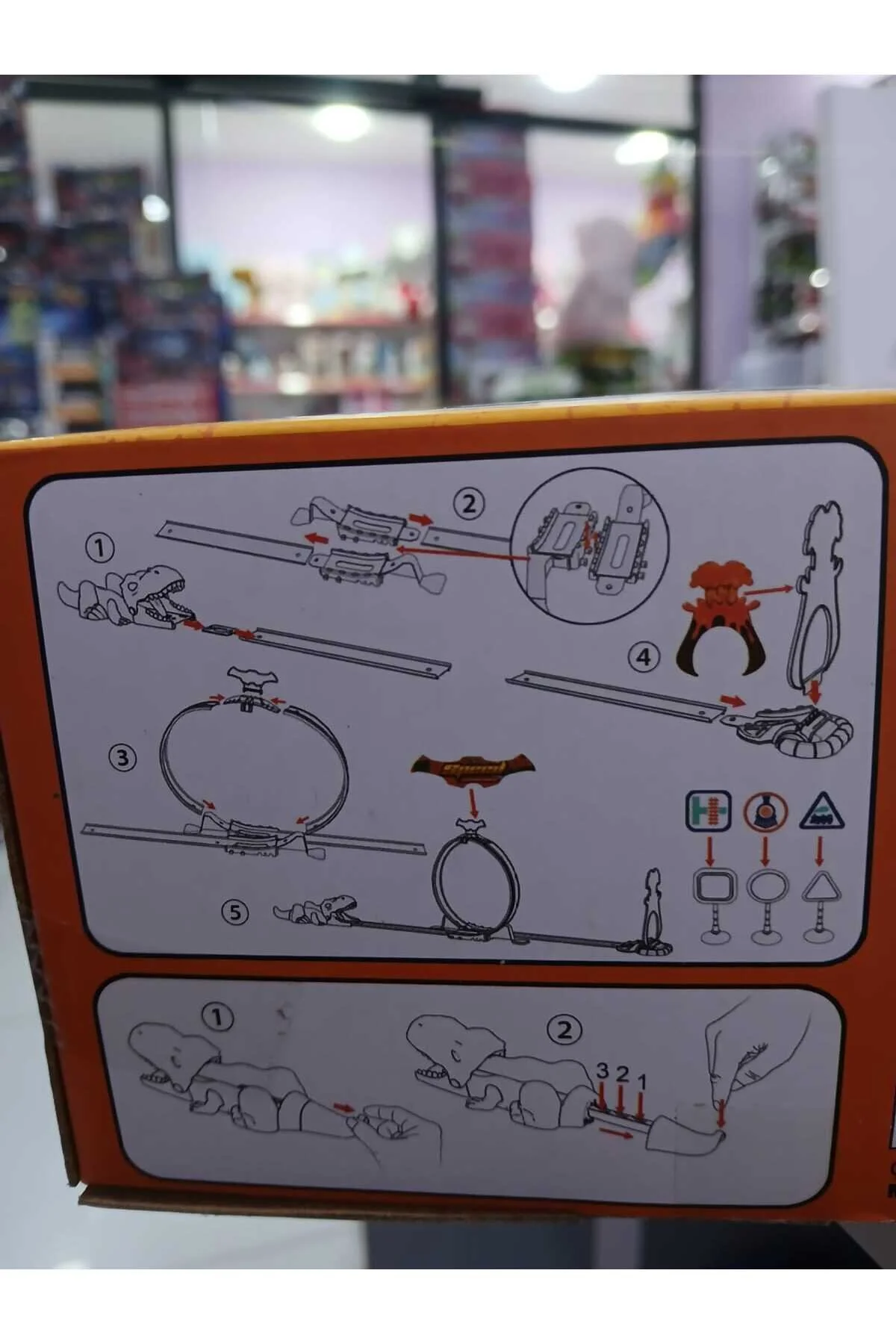 ماشین اسباب بازی مجموعه 17 تکه پرتاب رمپ دایناسور Boratila Toys