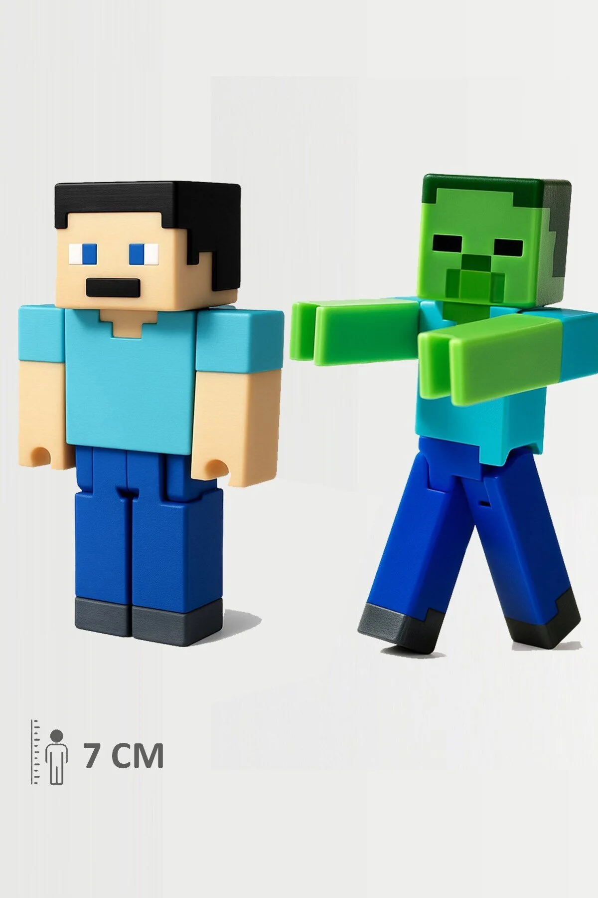 اسباب بازی های فیگور دیگر مشترک متحرک MINECRAFT STEVE و ZOMBIE SET FigürDizayn