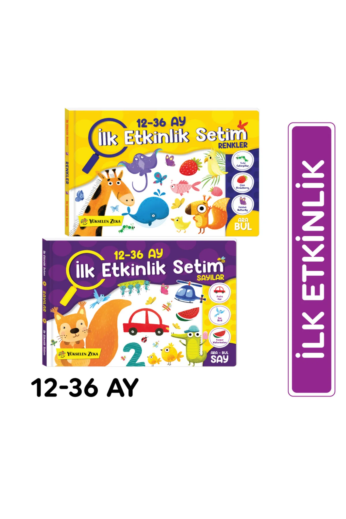 کتاب های فعالیت و آموزشی 12 36 ماه اولین مجموعه من اعداد رنگ ها yükselen zeka