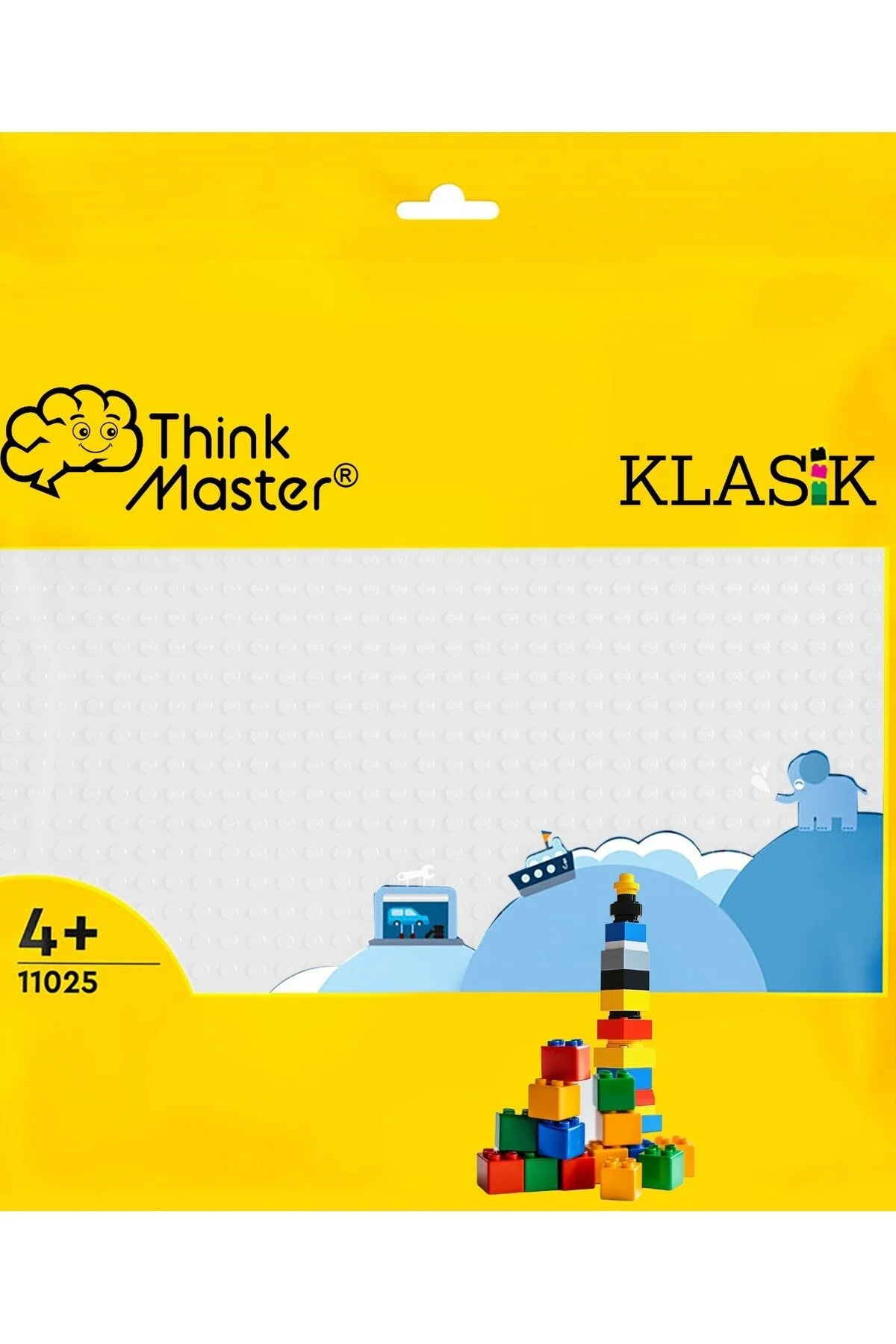 لگو و اسباب بازی های ساخت محور بشقاب سفید کلاسیک 11026 کف ابعاد 25CMX25CM از ترکیه ThinkMaster