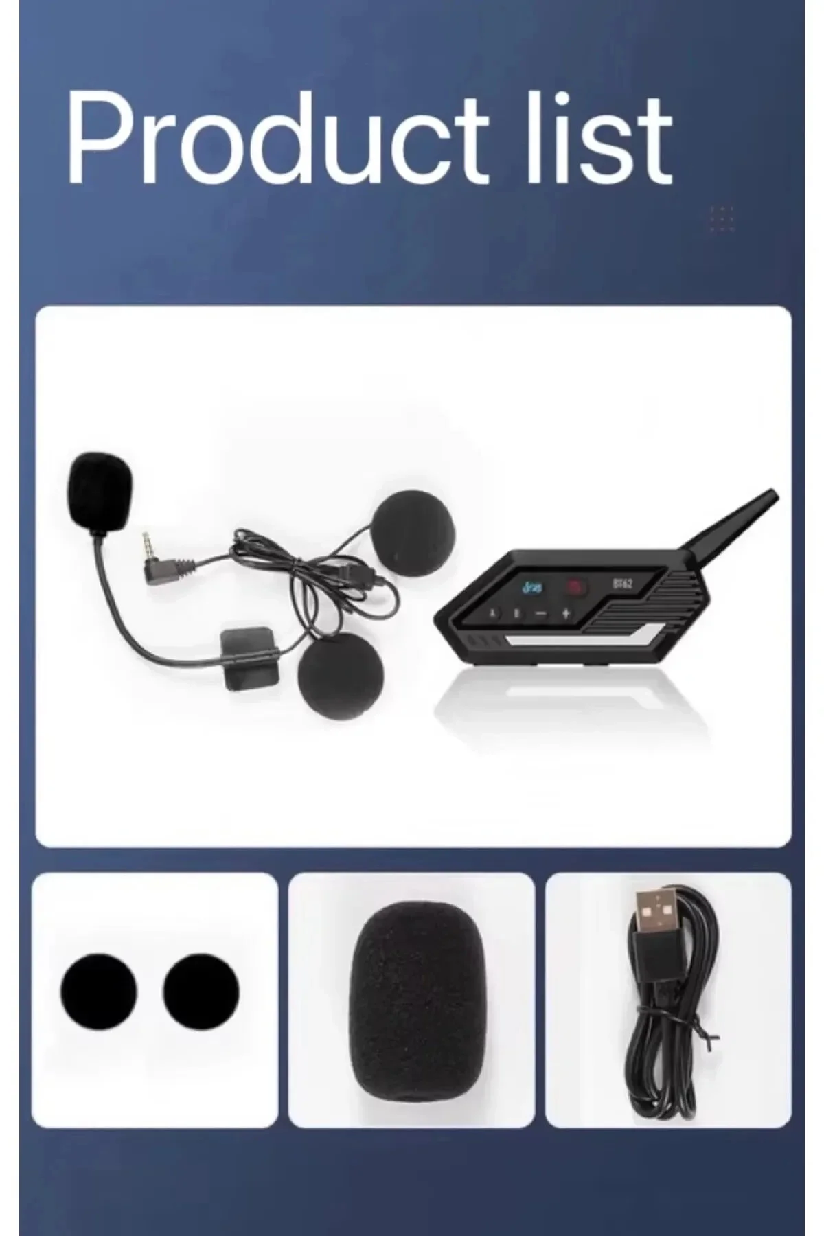 اینترکام هدست کلاه ایمنی موتور سیکلت بلوتوث INTERCOM 2 LINK AlBunu