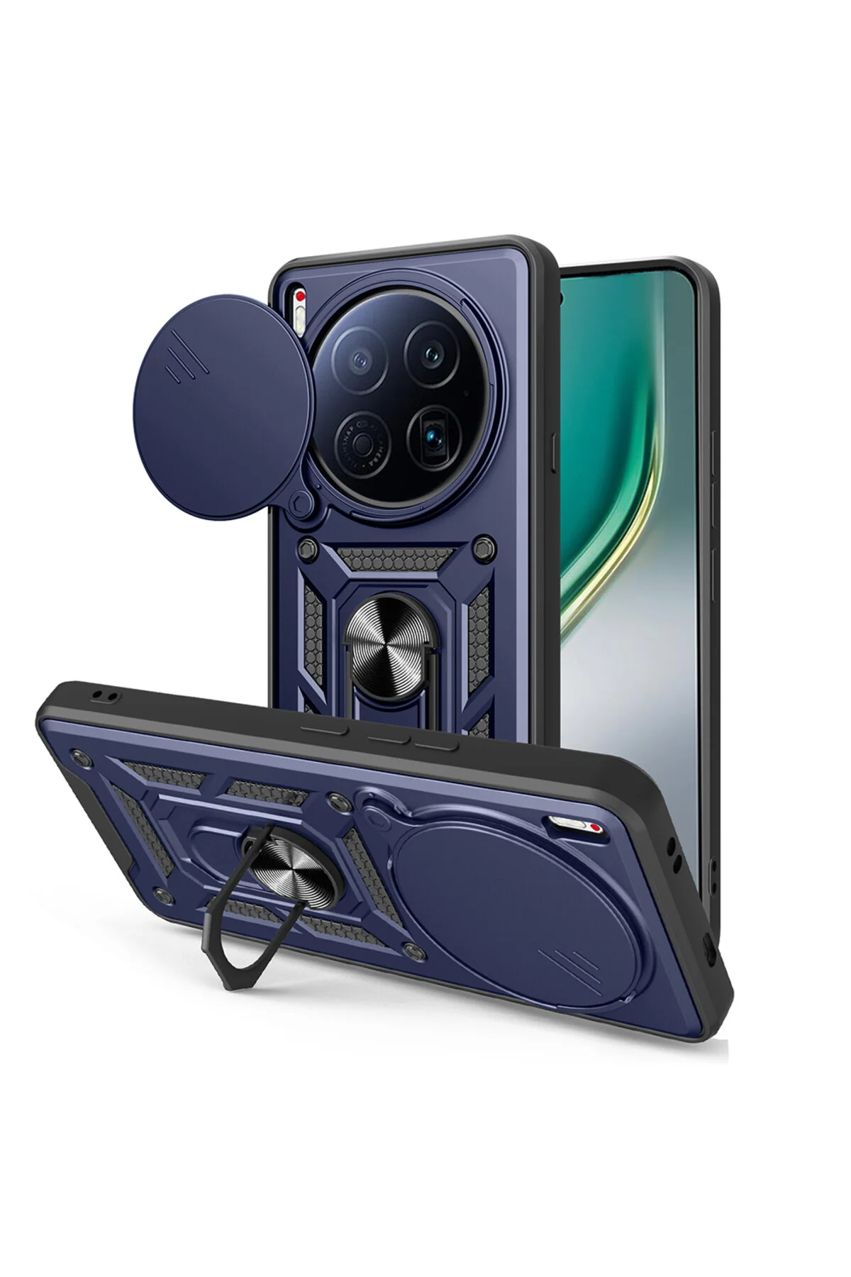 کاور و قاب محافظ تکنو CAMON 40 PREMIER 5G ARMOR با روکش مقاوم پایه حلقه کشویی کیپ‌جی‌اس‌ام Kipgsm