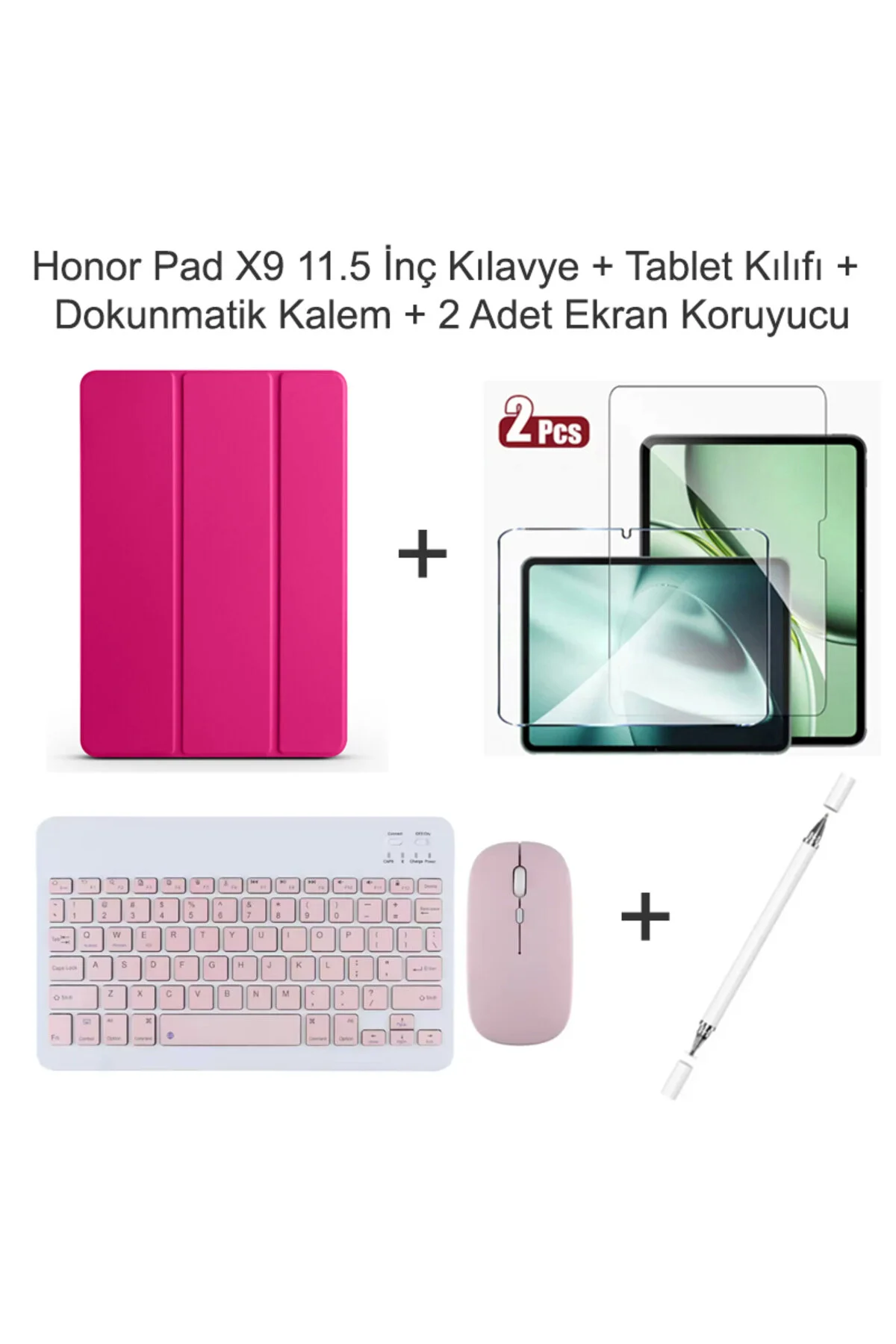 کاور تبلت قاب 11.5 اینچی HONOR PAD X9 با پایه قلم لمسی صفحه کلید و ماوس Yesnıce