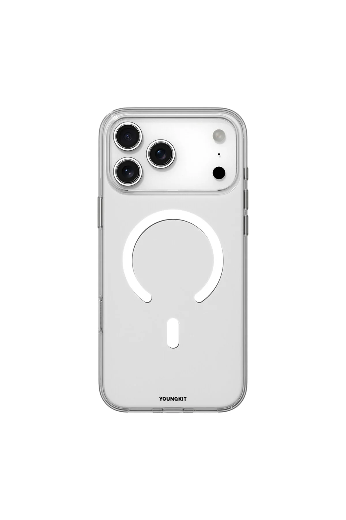 کاور و قاب محافظ آیفون 17 پرو سازگار با شارژر M SAFE ویژه پوشش سری CLEAR شفاف Youngkit
