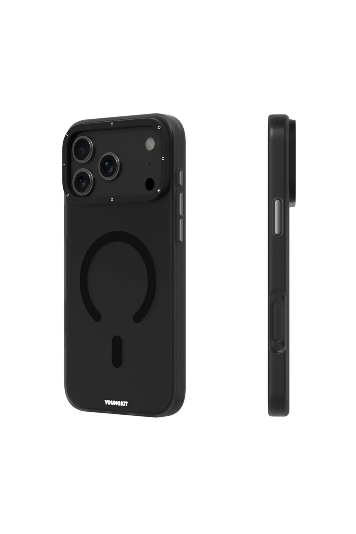 کاور و قاب محافظ سری شنی مخفی آیفون 17 پرو با ویژگی شارژ ایمن M مشکی Youngkit