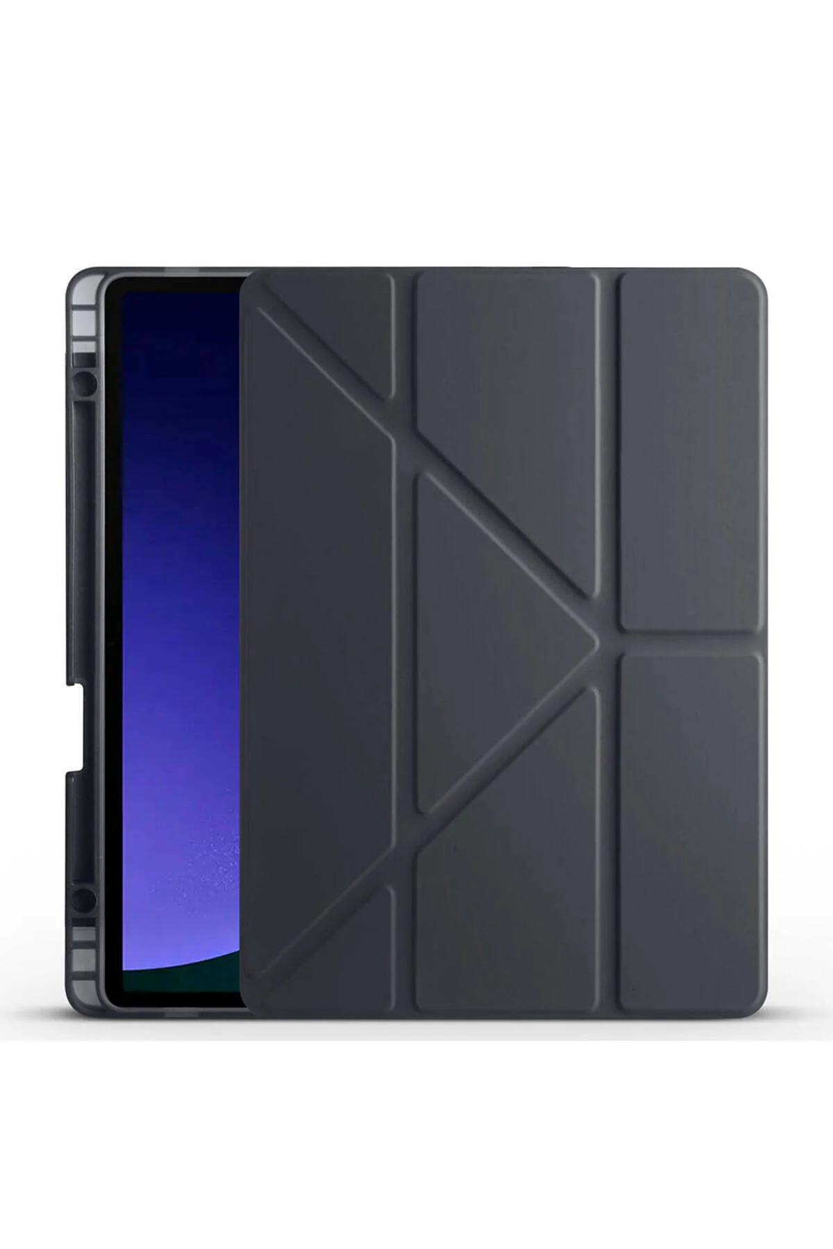 کاور تبلت قاب پایه تاشو سه‌گانه سازگار با GALAXY TAB S10 LITE محفظه قلم مشکی Mobicas