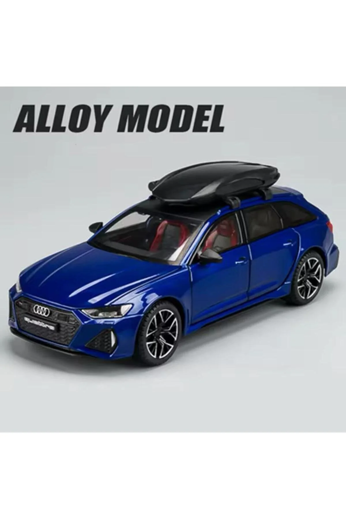 مدل خودرو آئودی RS6 WAGON STATION DIECAST ماشین باز کردن درب های بدون باتری آبی دقیقا اورجینال scntoys