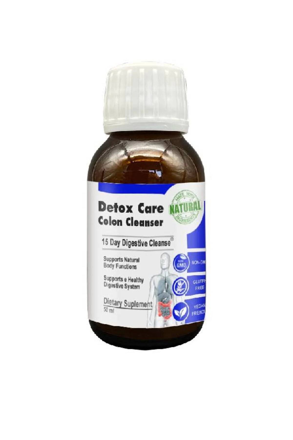 شربت حمایتی دتوکس کر برای احساس طراوت و راحتی پس از غذا - ۵۰ میلی‌لیتر       Genel Markalar Detox Care