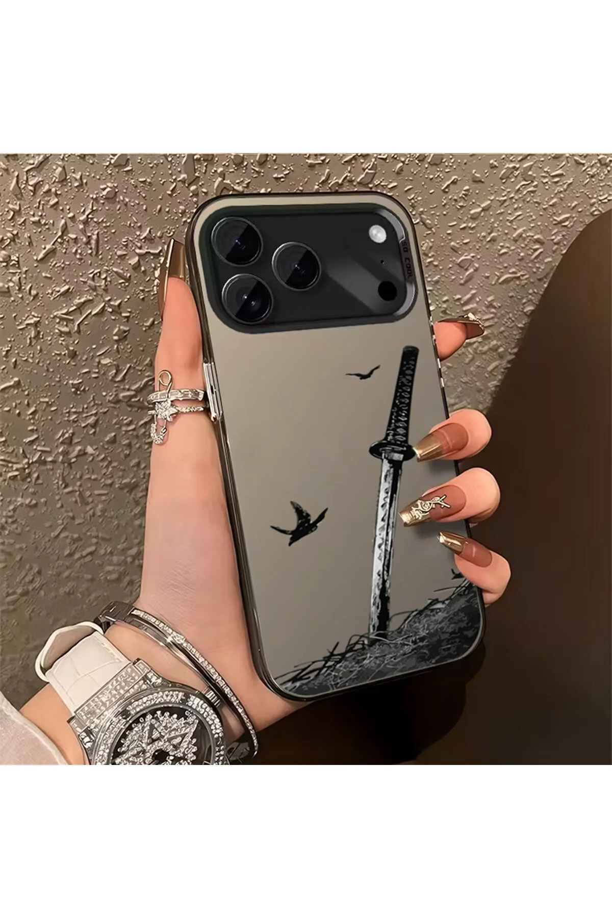 کاور و قاب جلد چاپی سازگار با IPHONE 17 PRO تلفن لوکس Caseji