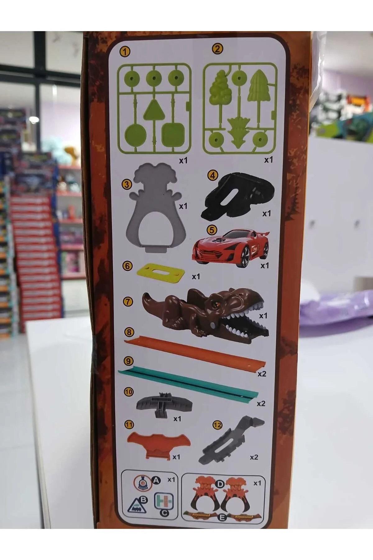 ماشین اسباب بازی مجموعه 17 تکه پرتاب رمپ دایناسور Boratila Toys