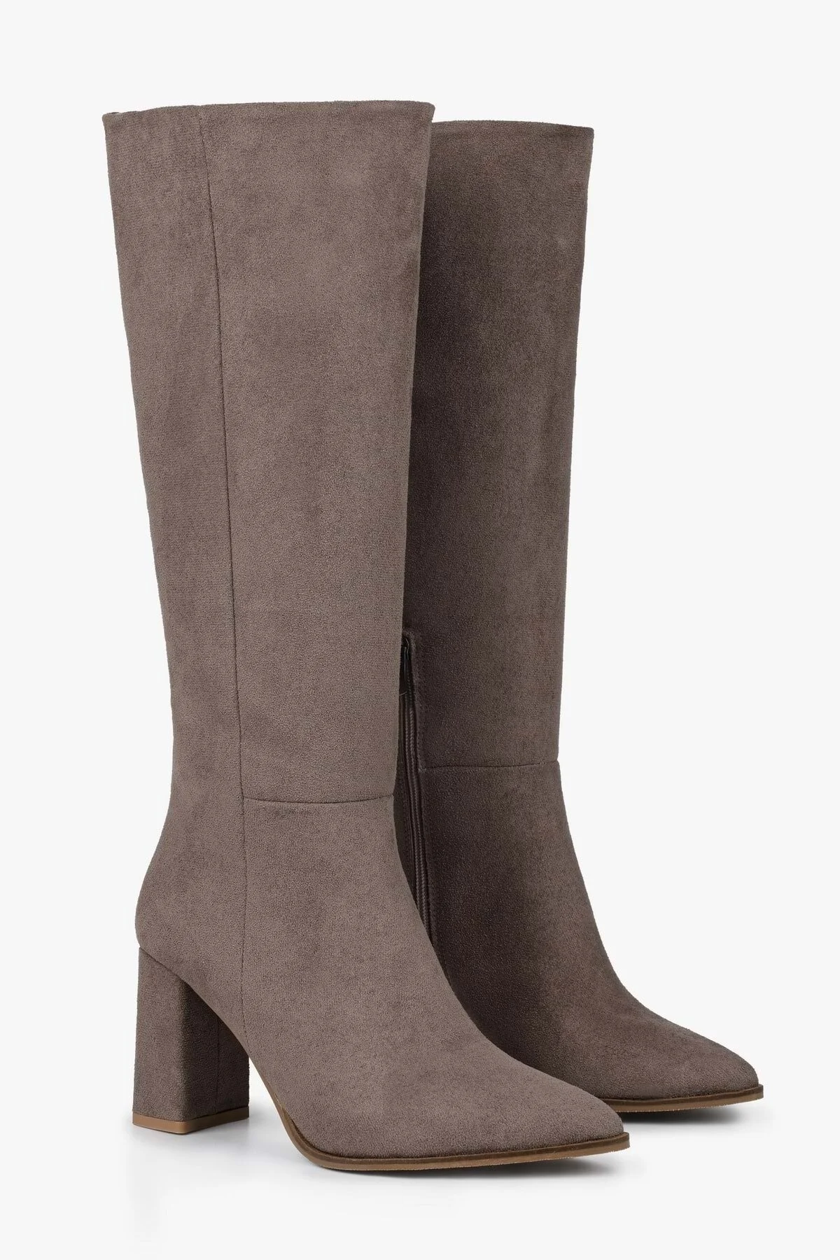 چکمه های پاشنه دار جیر BRAVE MINK زنانه Shoeberry