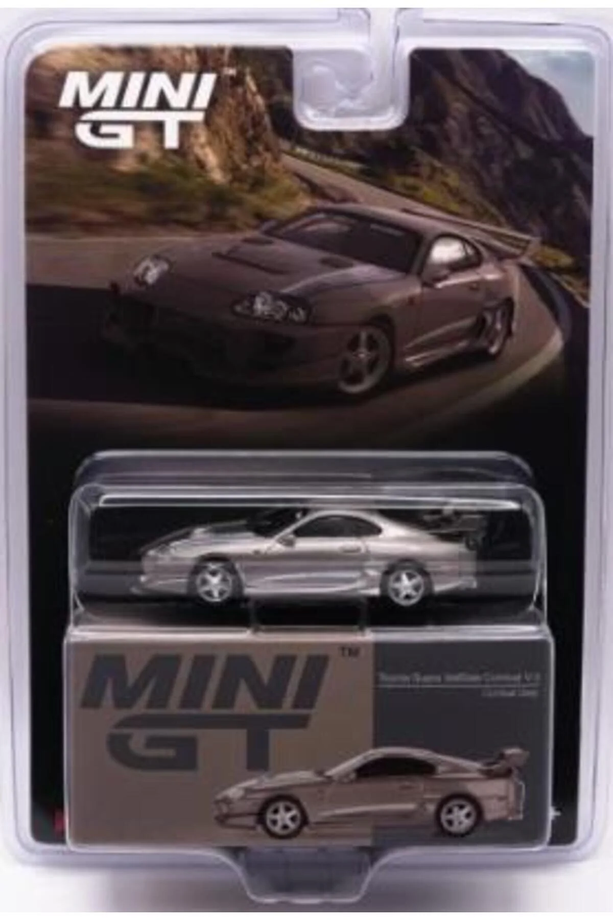 ماشین اسباب بازی TOYOTA SUPRA VEILSIDE COMBAT V II GREY 978 BL mini gt