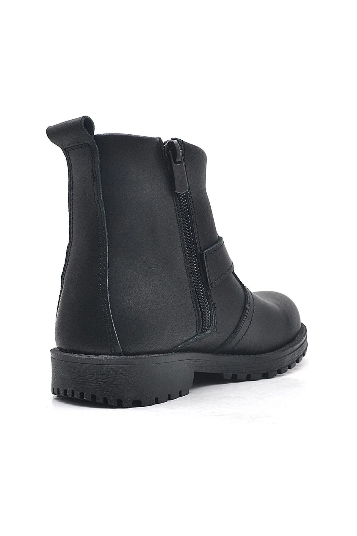 بوت پوتین چکمه مشکی دخترانه و پسرانه بچگانه یونیسکس بچه زیپ دار سیاه چرمی CHIRON Rakerplus