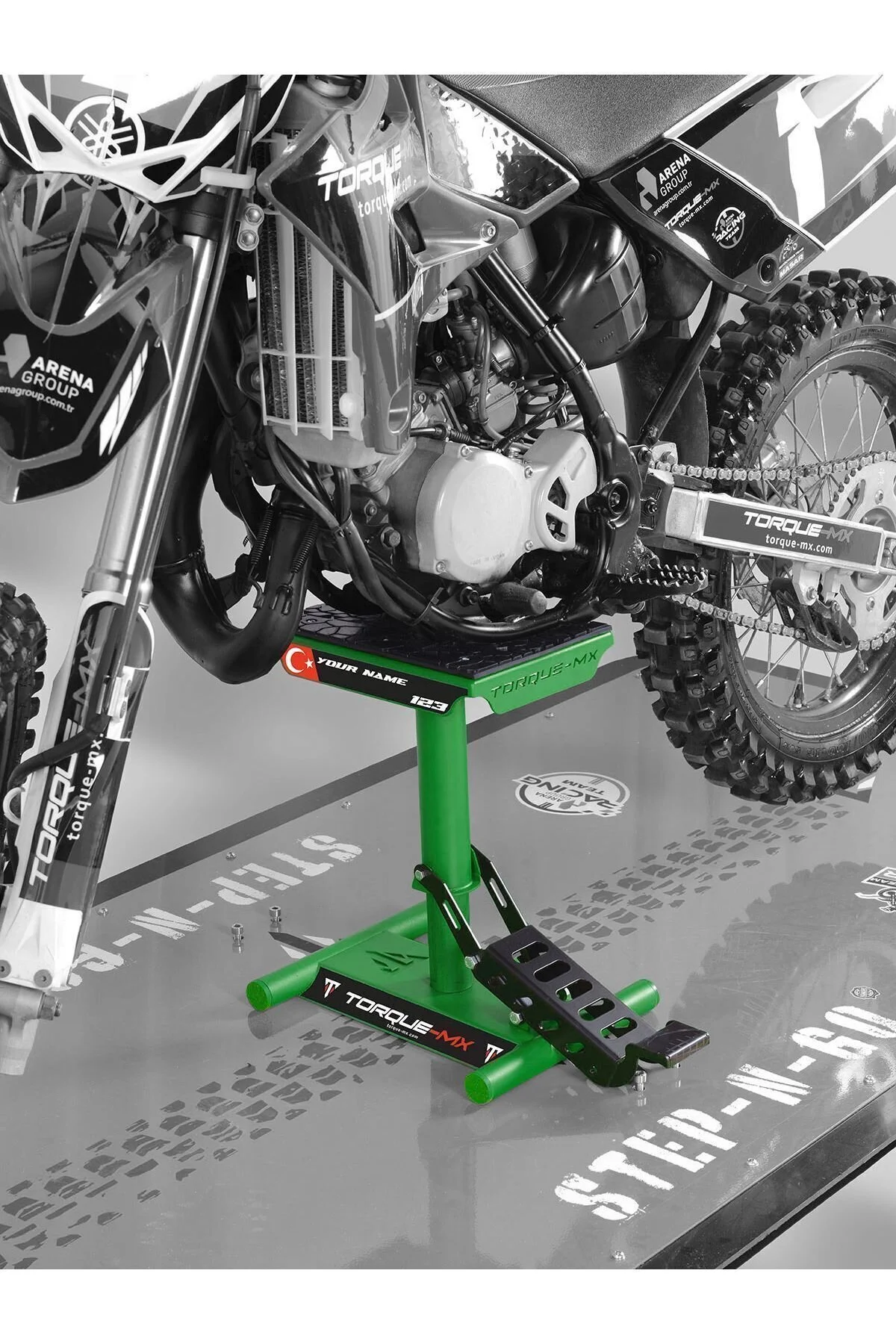 جک موتورسیکلت مدل HS4 رنگ سبز Torque-MX