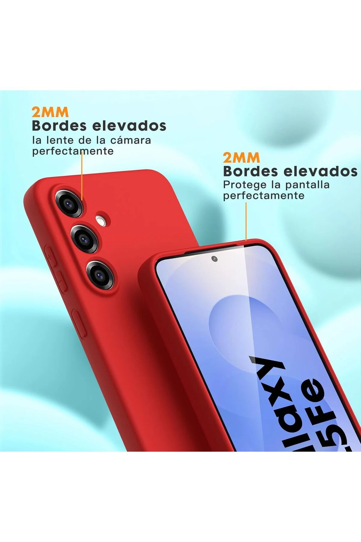 کاور و قاب محافظ SAMSUNG GALAXY S25 FE با پوشش سیلیکونی رنگارنگ بافت نرم ابریشمی + صفحه نمایش Rivor