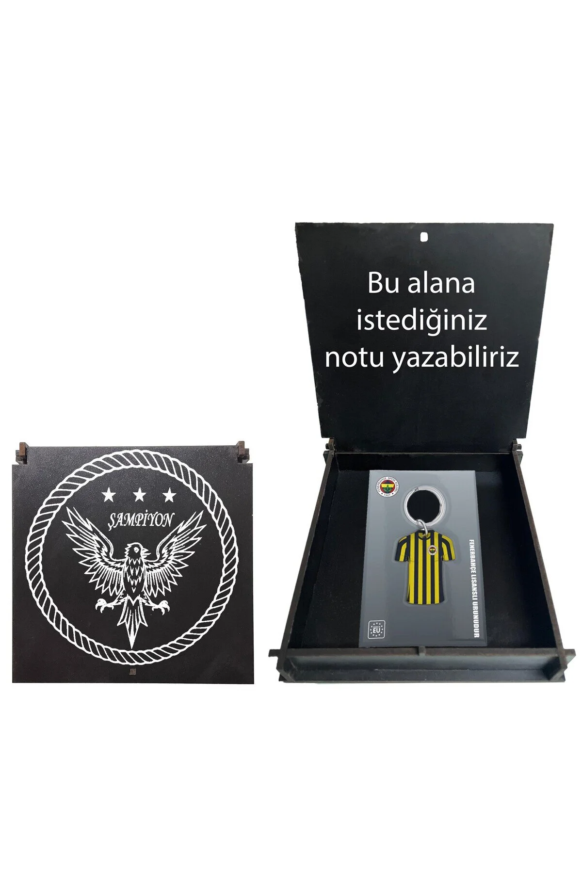 جلیقه کلید جعبه چوبی قناری جاکلیدی دو طرفه استیک جرسی دارای مجوز Fenerbahçe