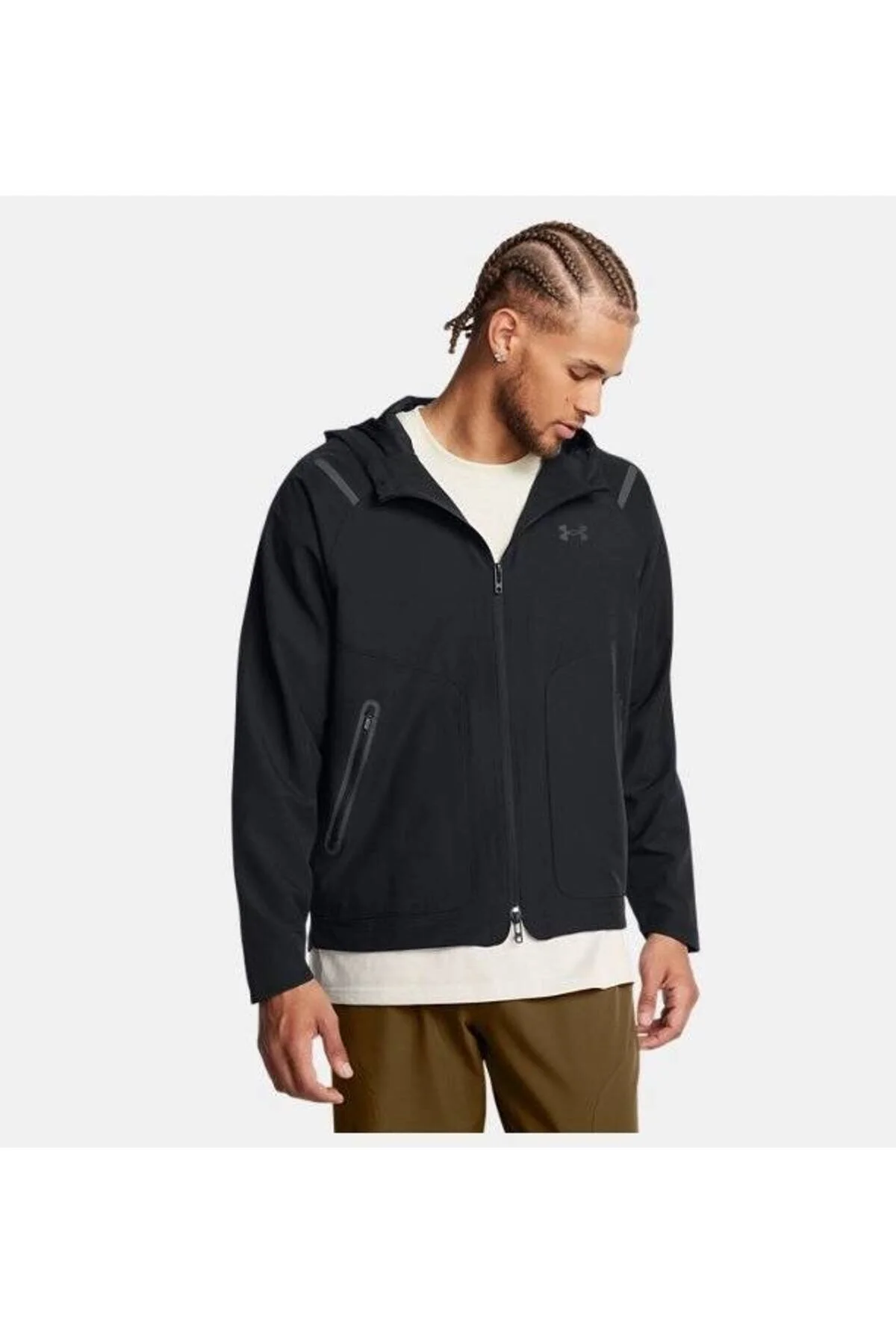ژاکت ورزشی مشکی مردانه LC بدون توقف در UA 001 Under Armour