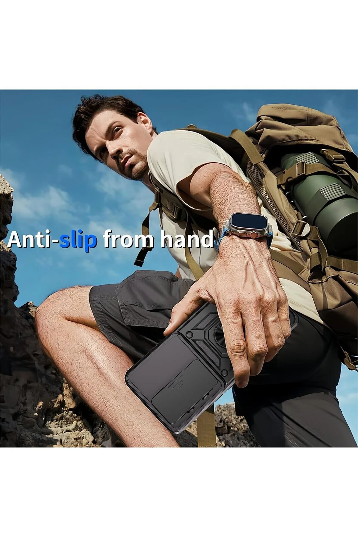 کاور و قاب محافظ TECNO CAMON 40 4G با روکش مقاوم ضربه‌گیر پایه حلقه کشویی کیپ‌جی‌اس‌ام Kipgsm