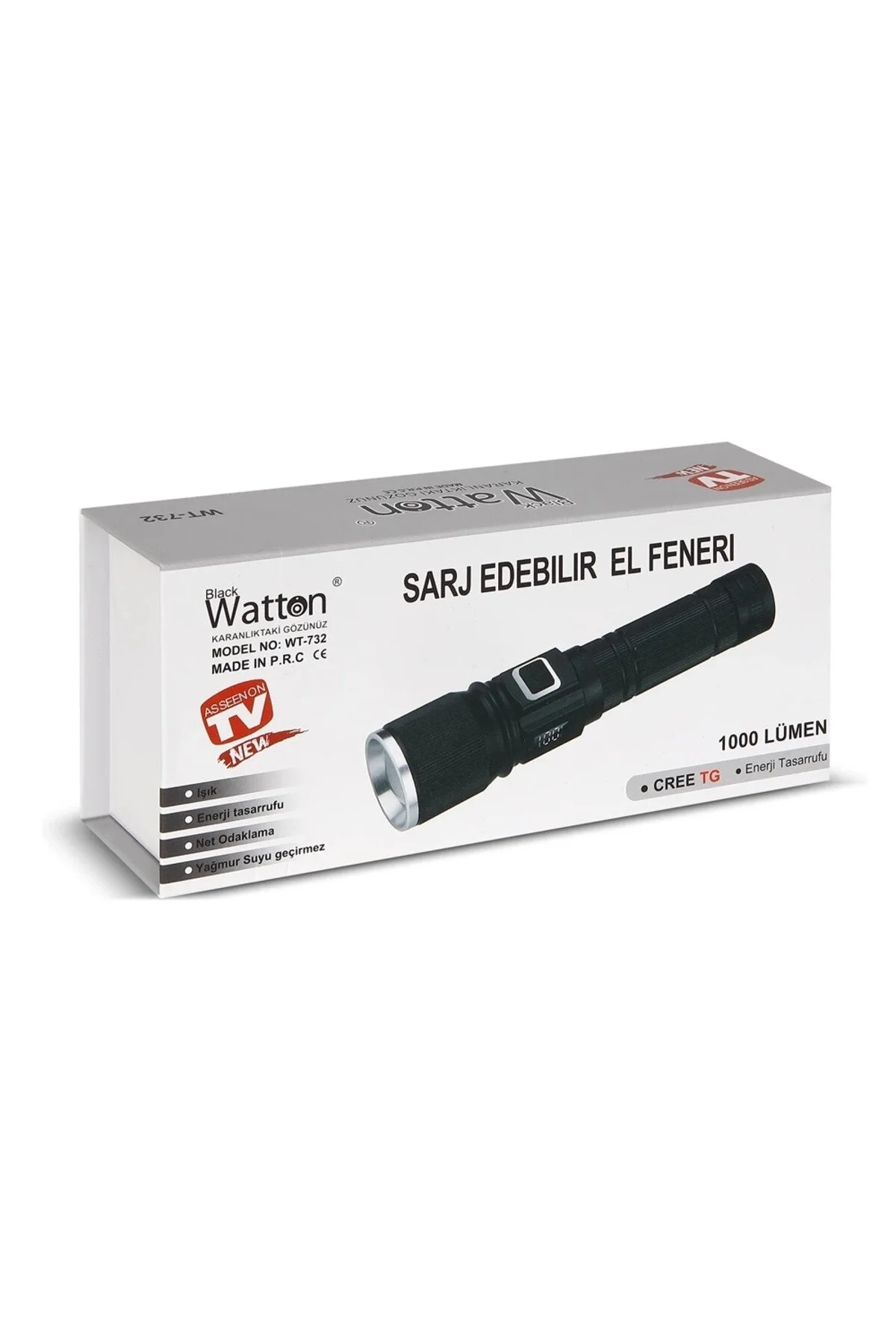 چراغ قوه کاربردی CREE TG LED 1000 LUMEN با نمایشگر WT 732 Eco Lounge