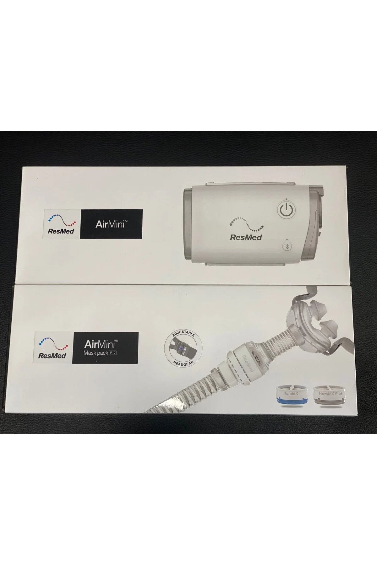 تصفیه کننده هوا کوچکترین دستگاه CPAP اتوماتیک قابل حمل AIRMINI + ماسک P10 اتصال اورجینال Resmed