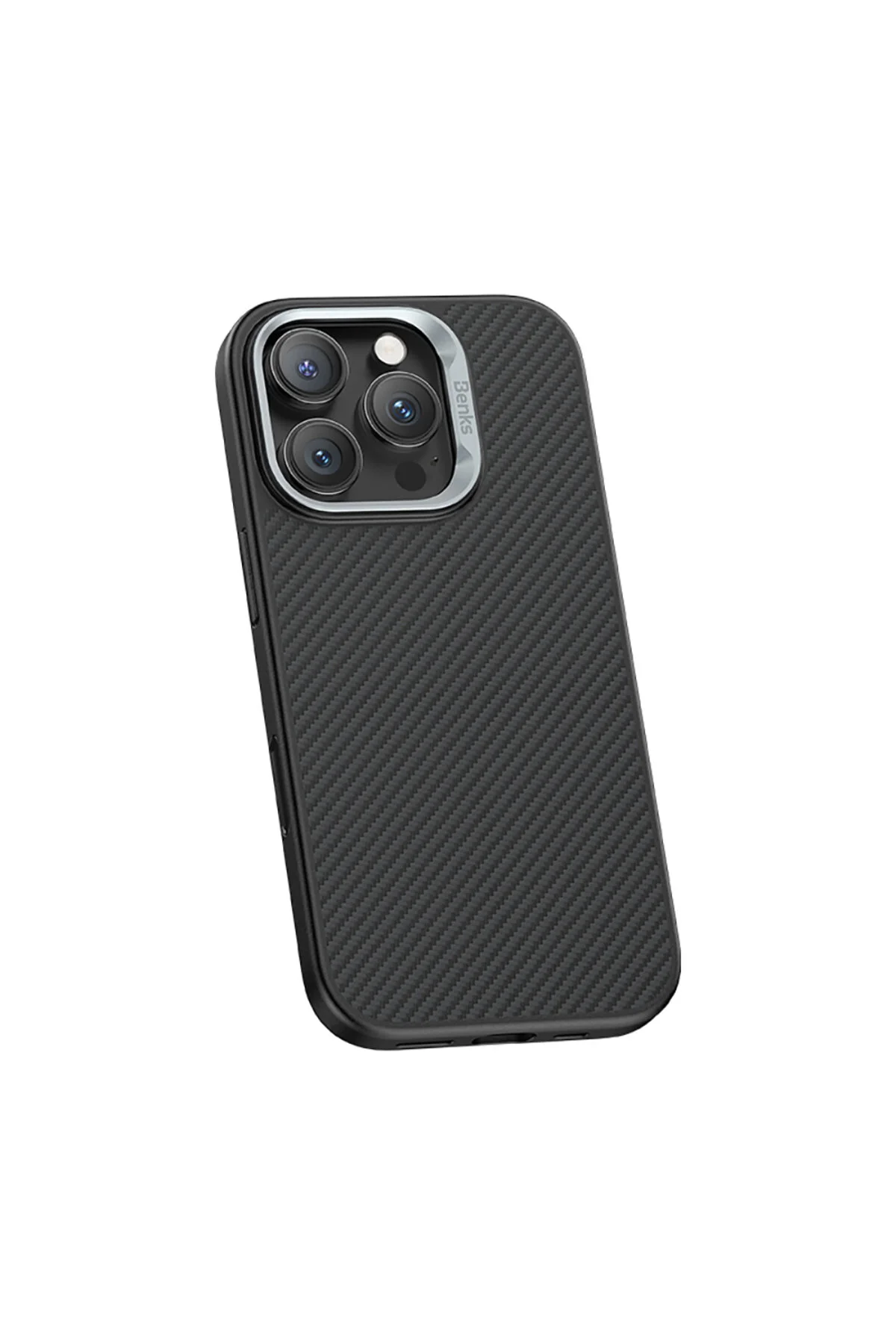 کاور و قاب IPHONE 16 PRO MAX COMPATIBLE CASE CARBON FIBER M SAFE HYBRID ARMORPRO با دکمه کنترل دوربین Benks