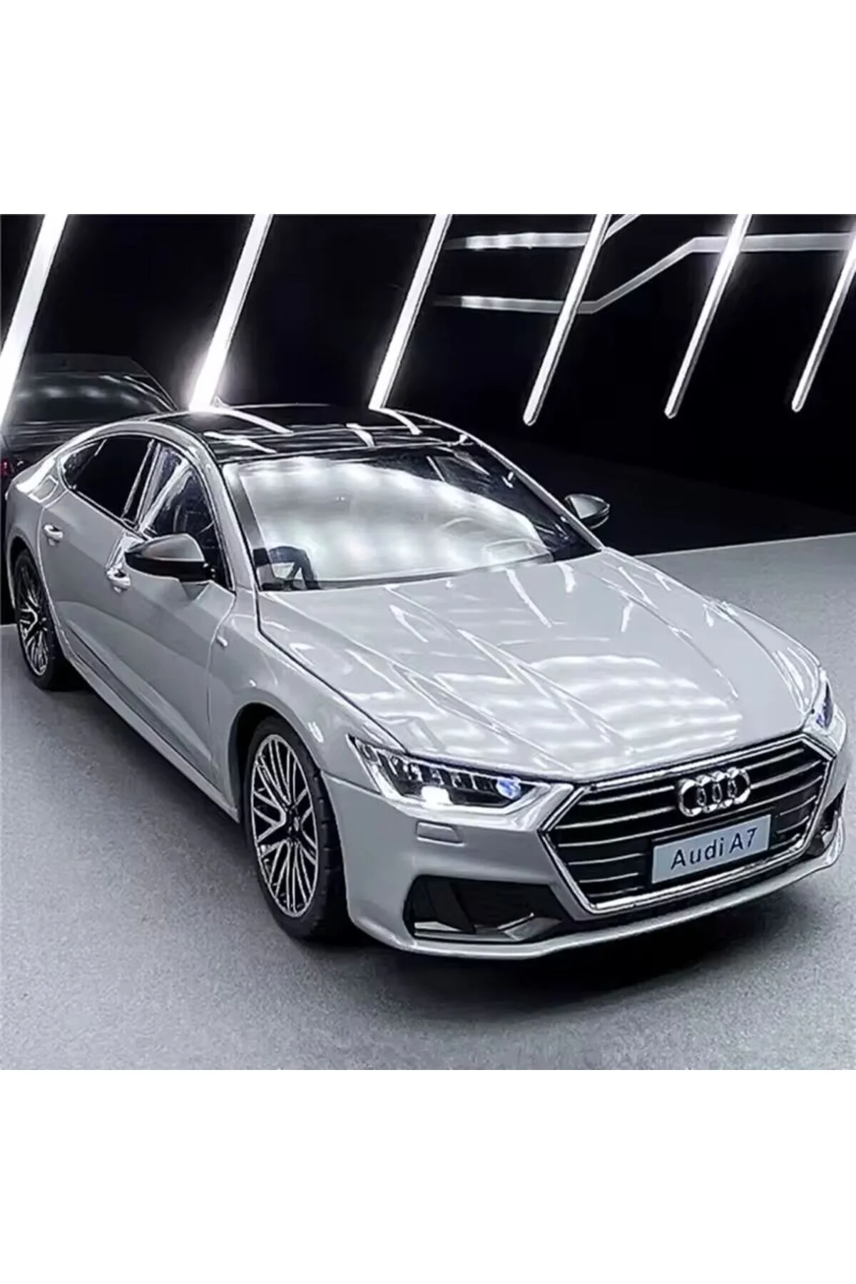 مدل خودرو کاپوت صندوق عقب آئودی A7 DIECAST ماشین درهای خاکستری کلکسیونی اسپرت را باز می کند اورجینال scntoys