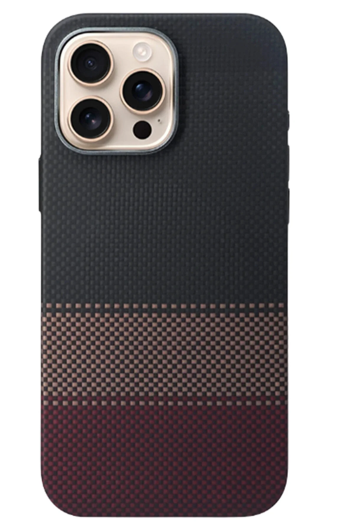 کاور و قاب اپل IPHONE 16 PRO MAX HBC 377 KEVLAR SLIM MAGSAFE مشکی Fuchsia