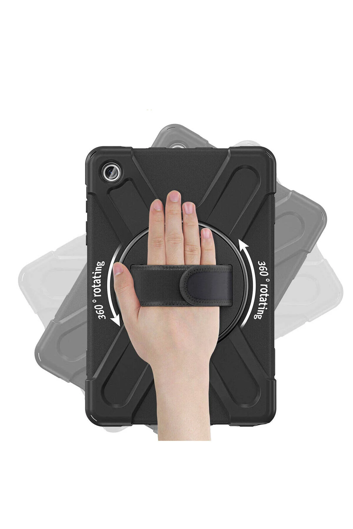 کاور تبلت قاب سخت DEFENDER سازگار GALAXY TAB A9 PLUS با محفظه قلم و پایه مشکی Mobicas