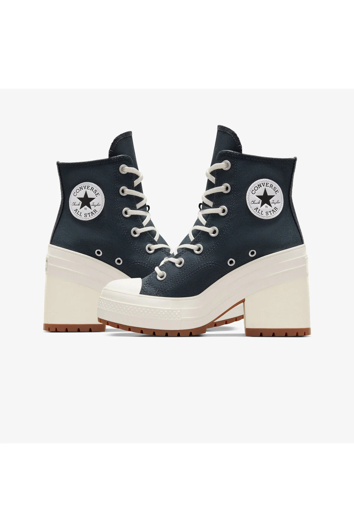 اسنیکر کفش راحتی زنانه CHUCK 70 DE LUXE HEEL مشکی کانورس Converse