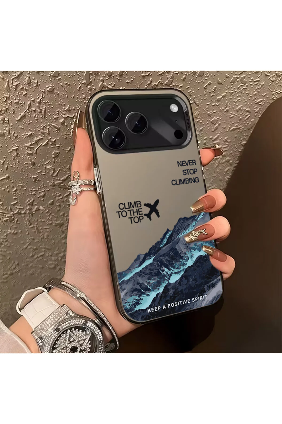 کاور و قاب گوشی لوکس الگوی کوهستانی سازگار با IPHONE 17 PRO MAX Caseji