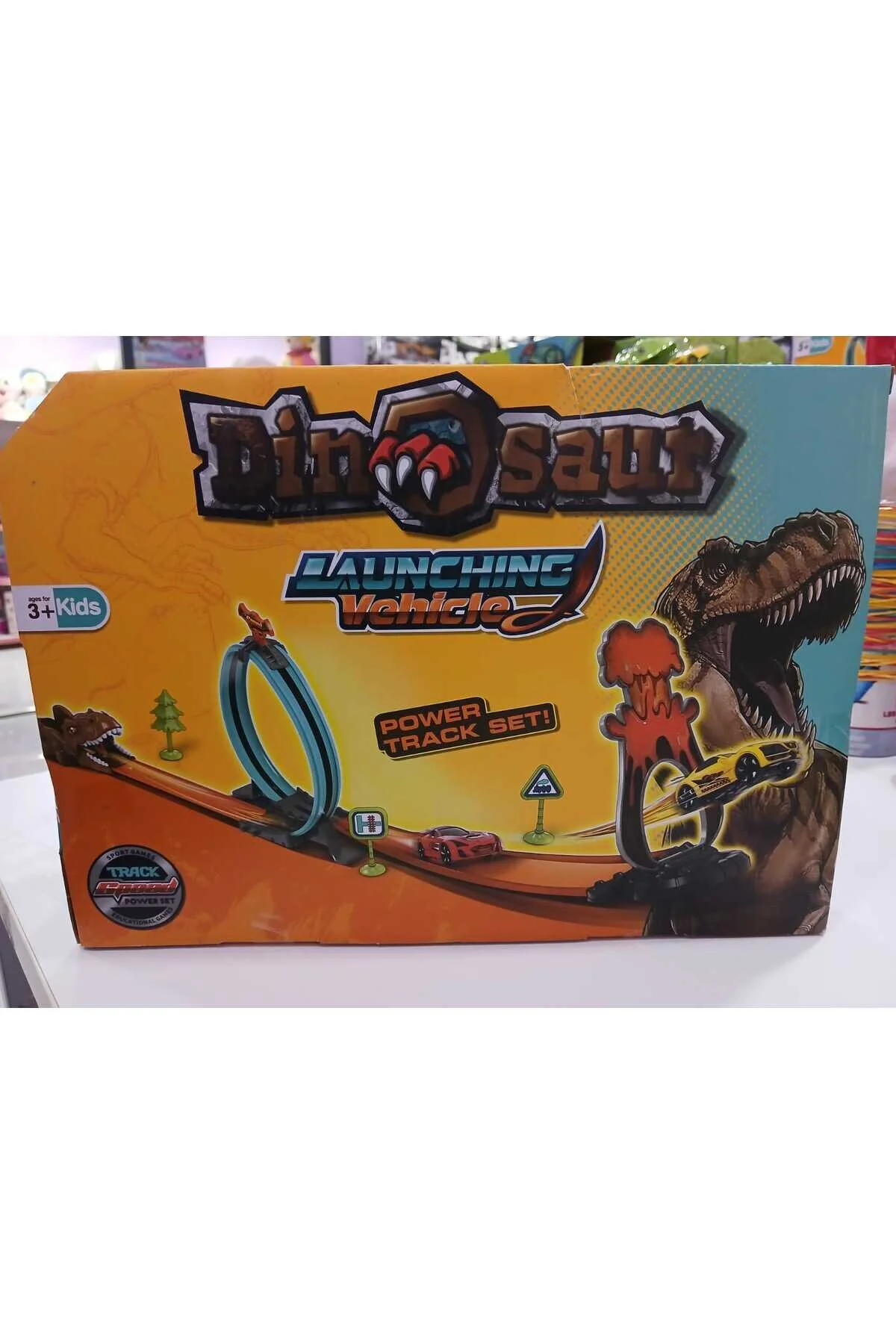 ماشین اسباب بازی مجموعه 17 تکه پرتاب رمپ دایناسور Boratila Toys