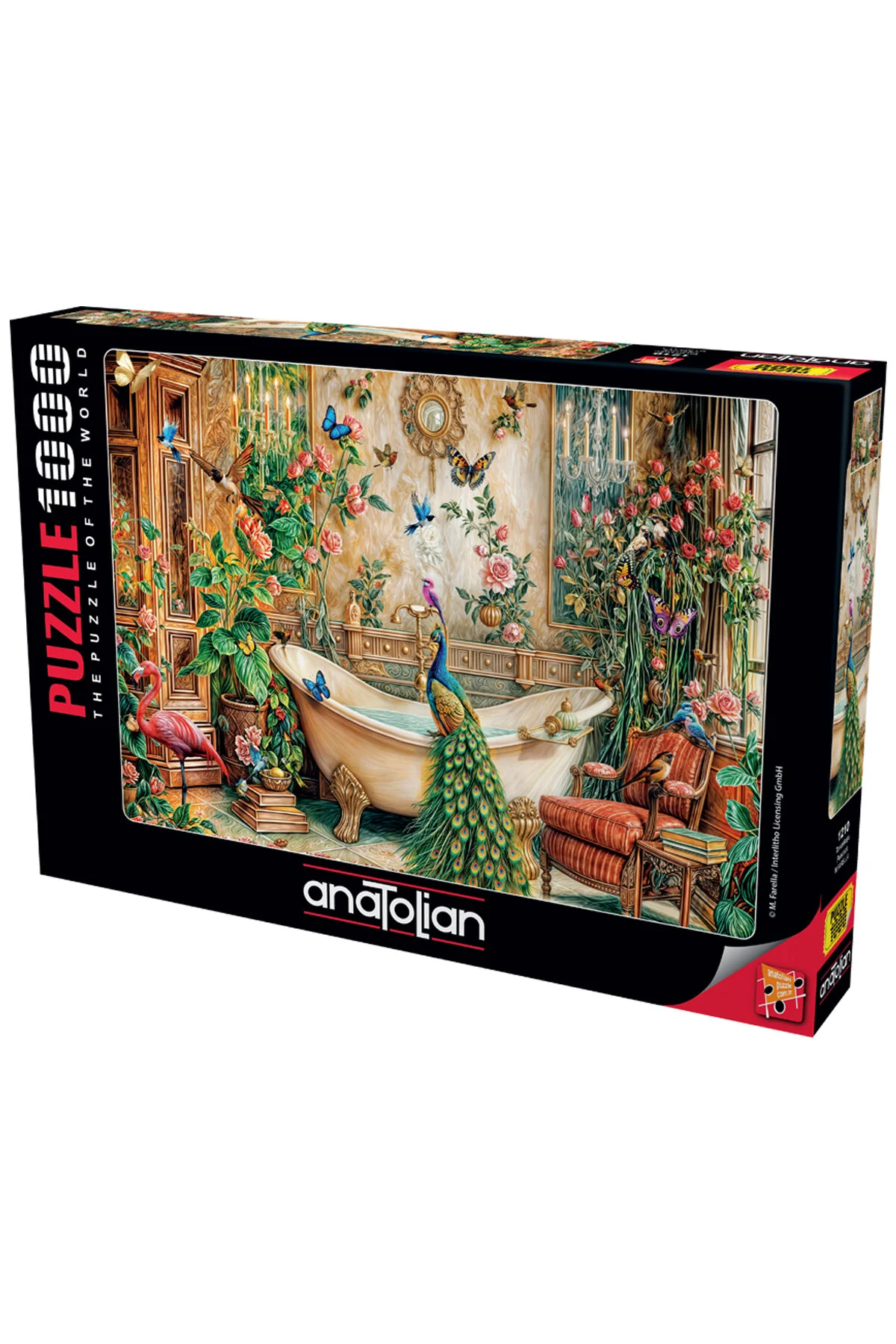 پازل اره منبت کاری مویی 1000 تکه طاووس 1210 Anatolian Puzzle