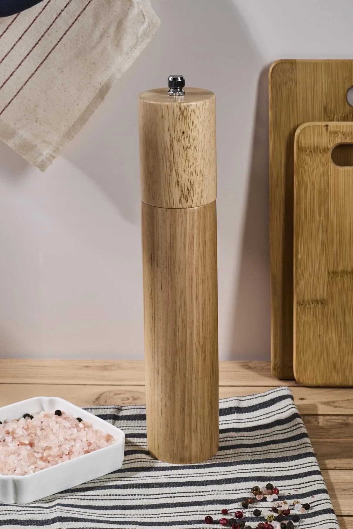 آسیاب دستی قهوه و ادویه چند رنگ اسیباب Millo Bamboo Spice Mill Fepper مشکی 25 سانتی متر  Perotti