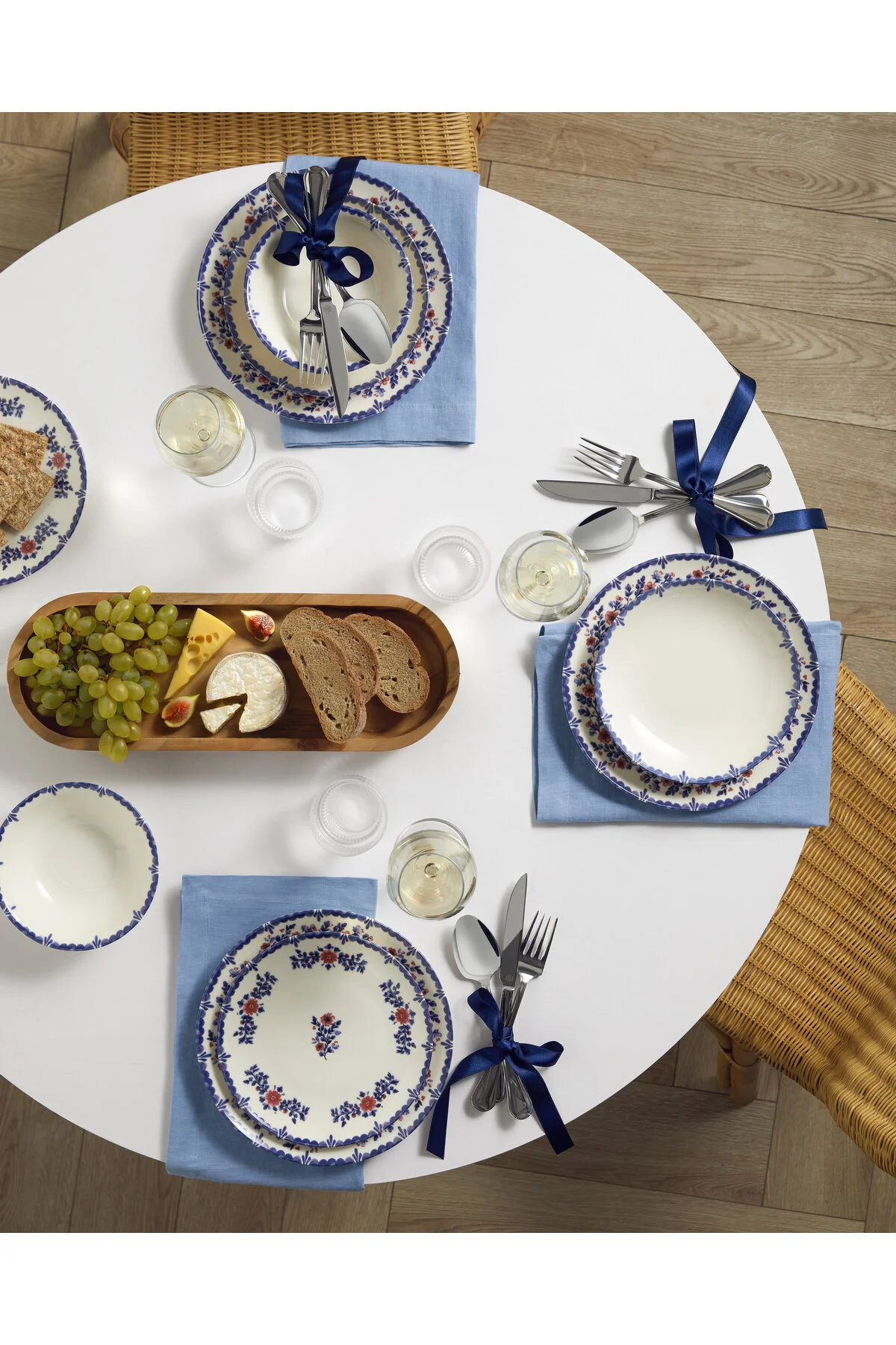 سرویس غذاخوری شام چینی BLUEBELL مجموعه 24 قطعه 6 نفره آبی انگلیش هوم English Home