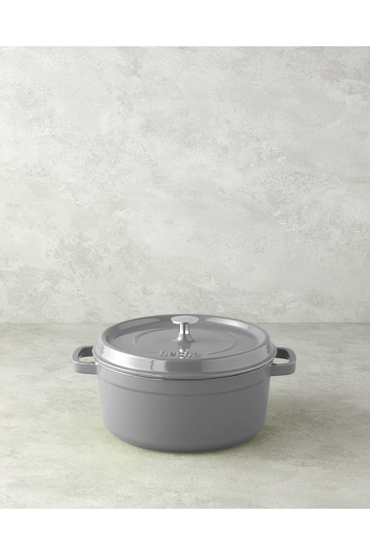 قابلمه HECHA IRON CAINT DEEP POUF 24 سانتی متر خاکستری English Home
