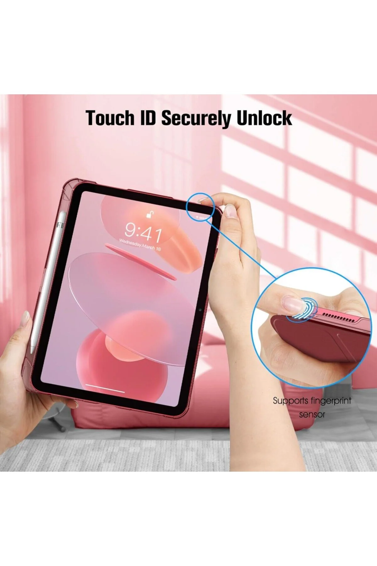 کاور تبلت APPLE IPAD AIR 5TH GENERATION 10.9 CASE FLIP COVER PC با محفظه مداد نه نسل دهم UnDePlus