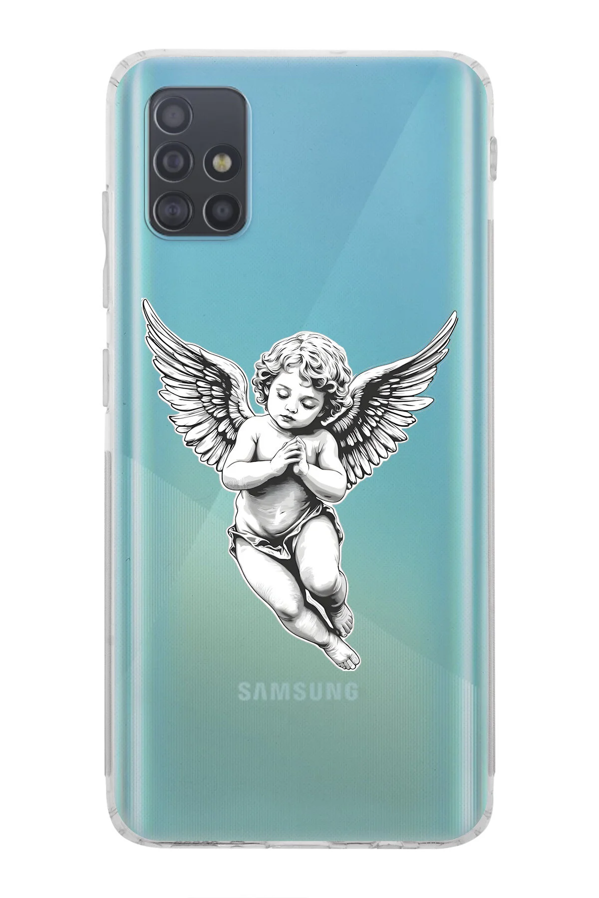 کاور و قاب گوشی شفاف سیلیکونی نرم طرح دار سازگار با SAMSUNG GALAXY A71 Elorakılıf