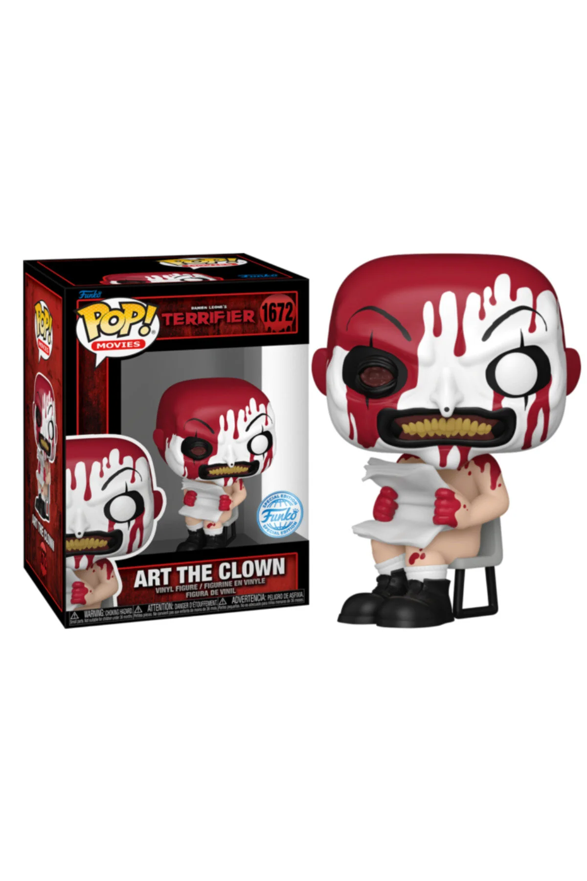 فیگور TERRIFIER هنر دلقک با پاپ روزنامه! 1672 انحصاری نمایشگاه ترساندن از ترکیه Funko