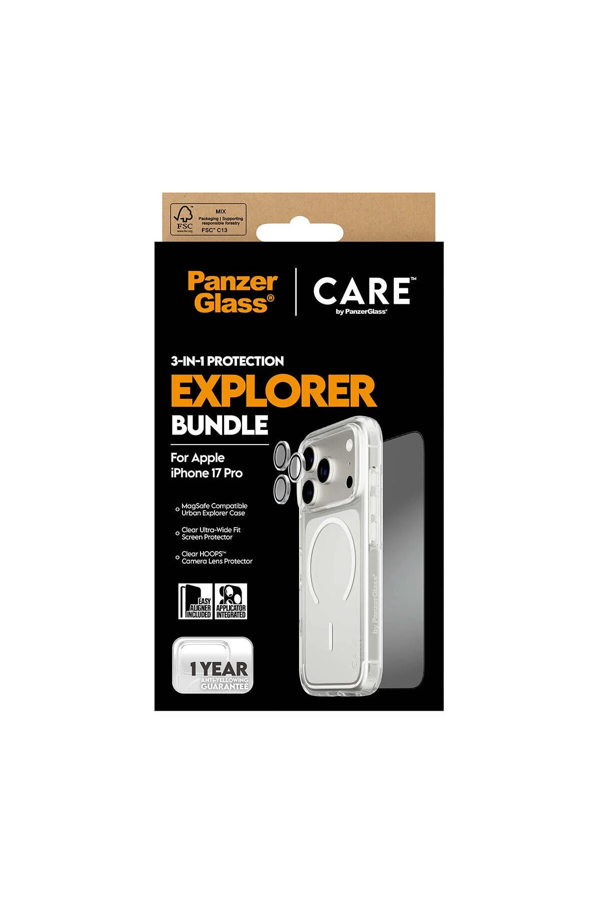 کاور و قاب PANZERGLASS® | BY 3 IN 1 FLAGSHIP EXPLORER BUNDLE IPHONE 17 PRO PanzerGlass