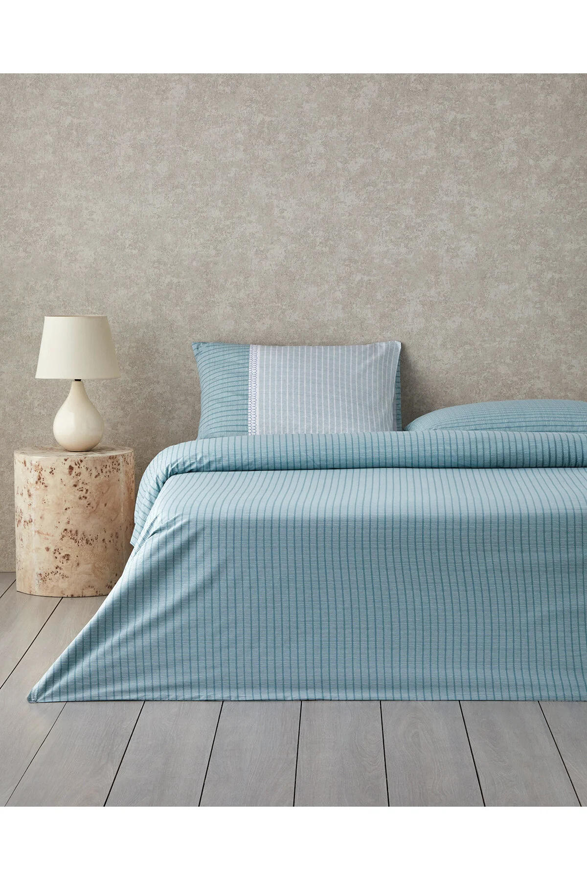 کاور لحاف دو نفره HARMONY LINEAR COSTON DOUBLE COVER مجموعه 200X220 سانتی متر سبز English Home