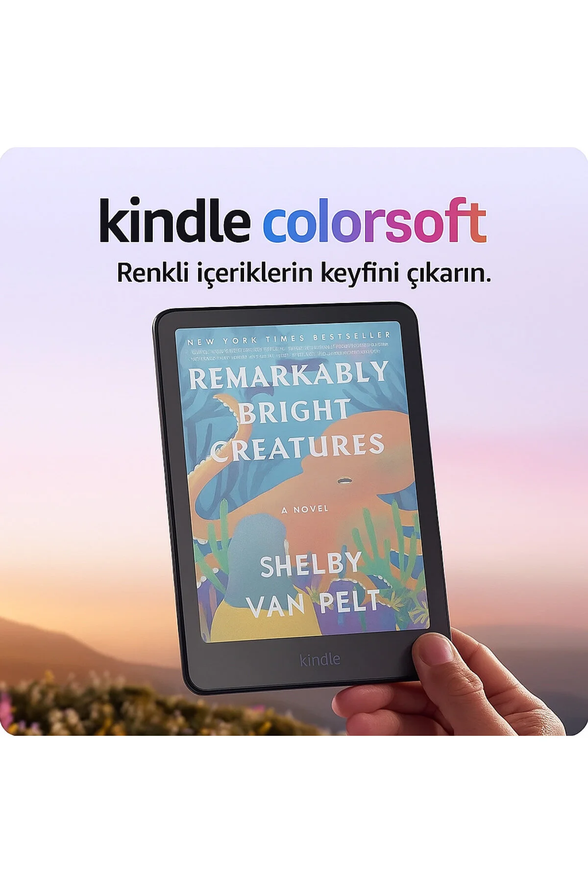 دستگاه کتاب خوان الکترونیکی KINDLE COLORSOFT SIGNATURE 2025 32 گیگابایت صفحه نمایش رنگی و نور گرم قابل تنظیم مشکی متالیک Amazon