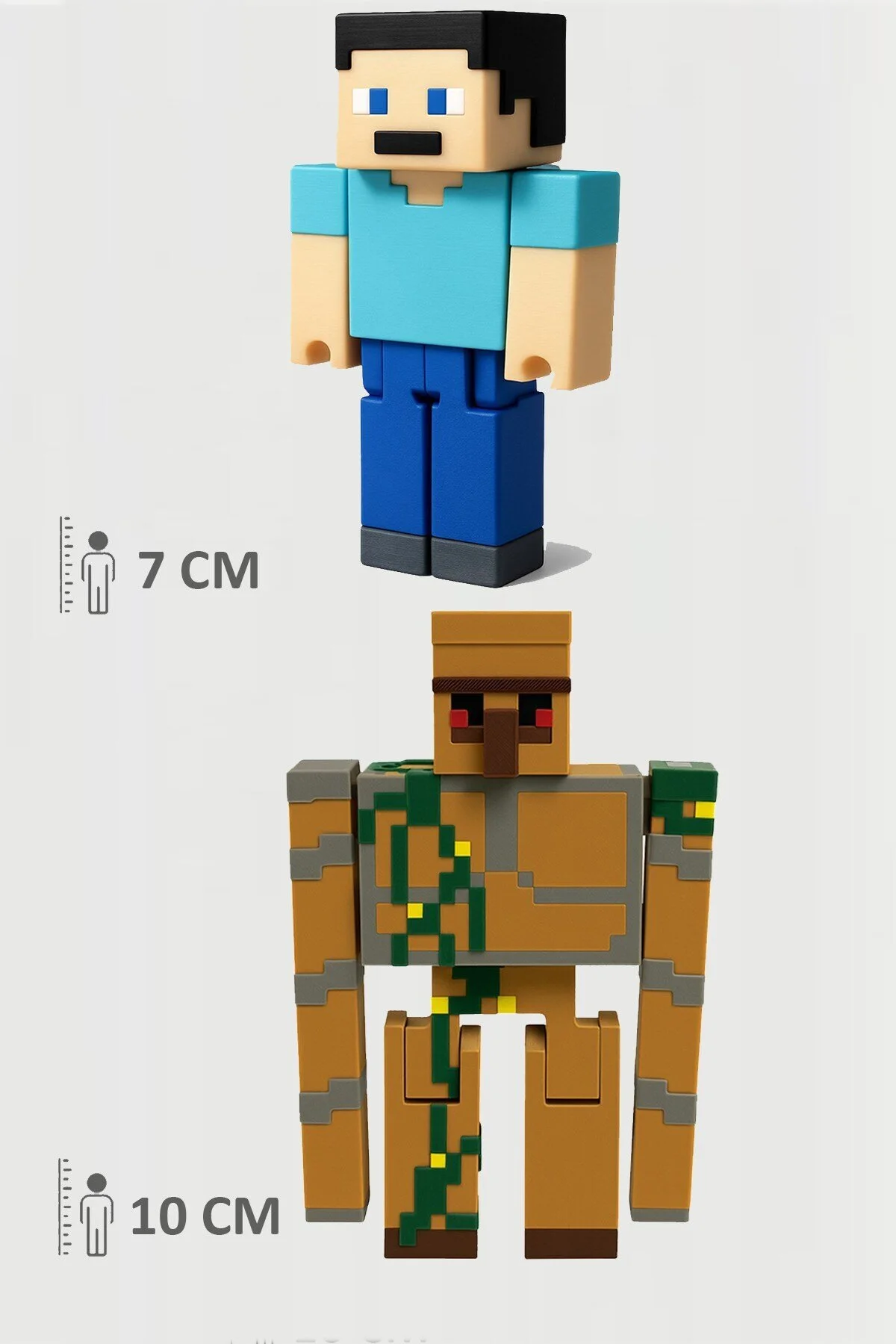 اسباب بازی های فیگور دیگر ست متحرک MINECRAFT STEVE و PANDA GOLEM FigürDizayn