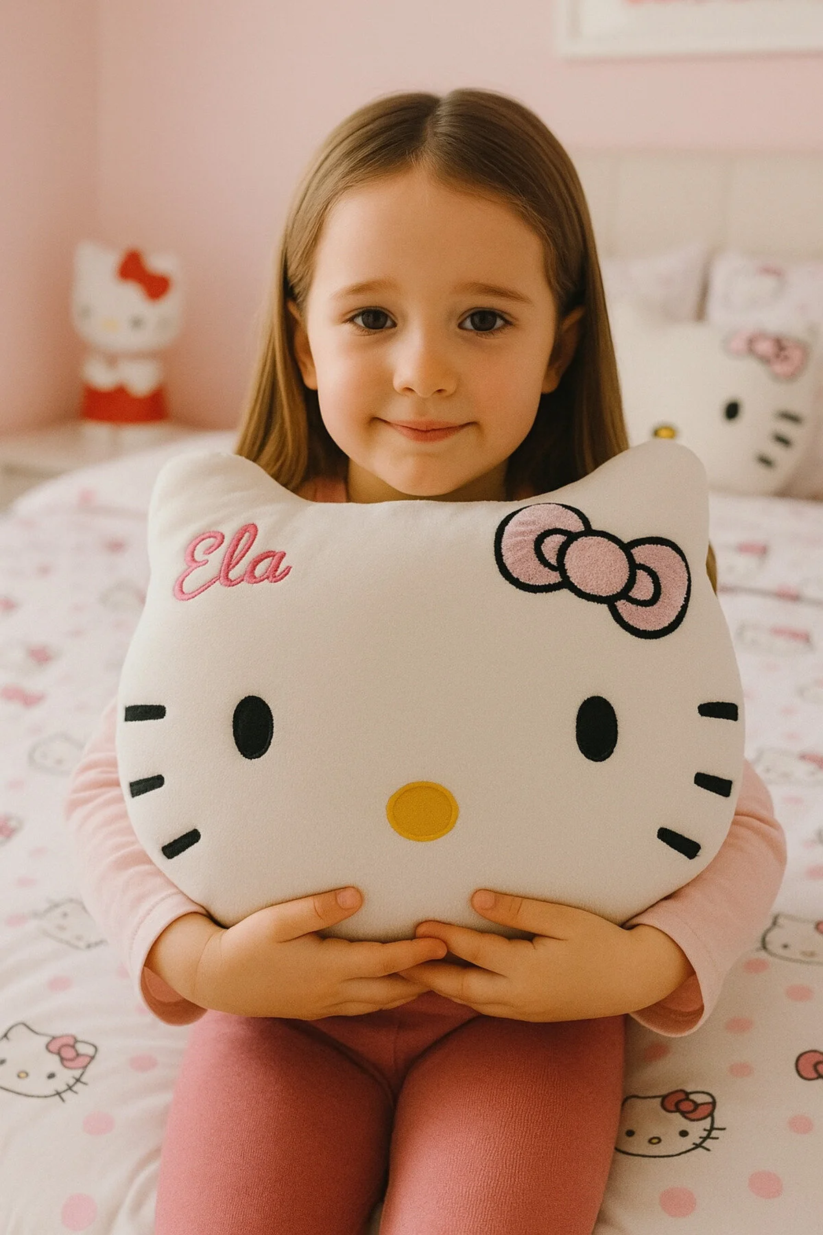 اسباب بازی های پشمی بالش مخمل دار HELLO KITTY شخصی سازی شده Giftify-Tr