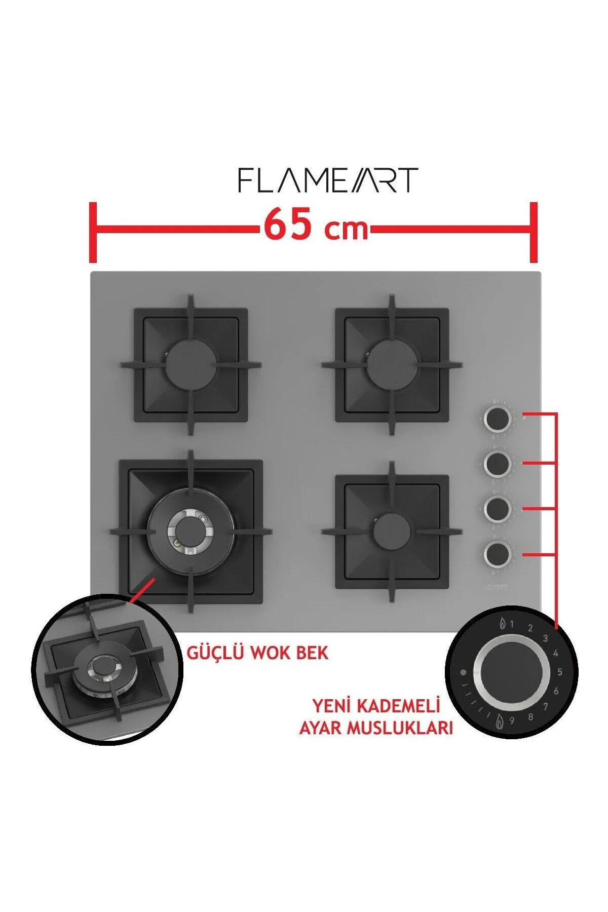 لوازم توکار ست خاکستری سری STEAMART FRYART SILENTART SC408 WFA + QEP64CPR +D079 SA کوره چدنی 65 C Ferre