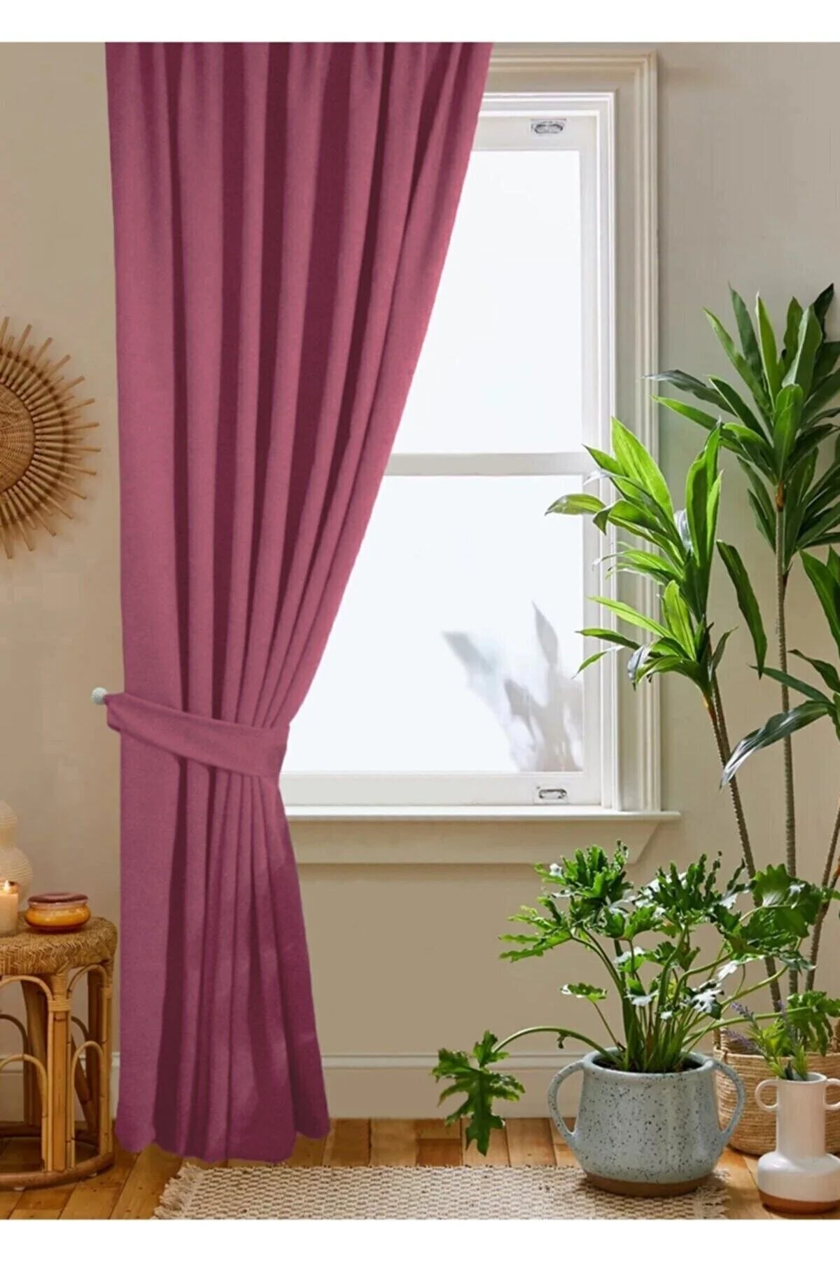 پرده ضخیم (فون) صورتی پس زمینه بافت مخملی لانه زنبوری خشک  home color home