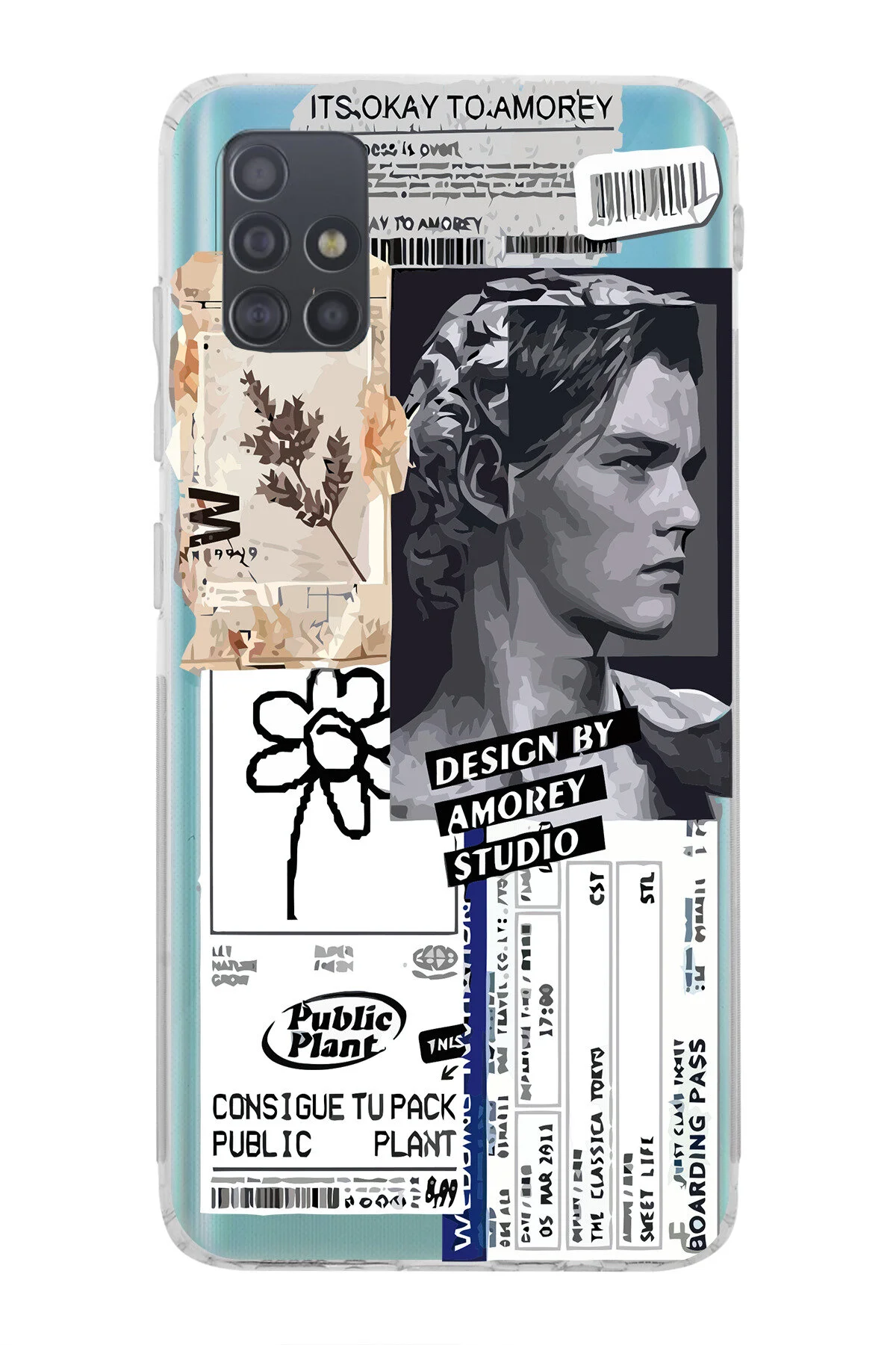 کاور و قاب گوشی شفاف سیلیکونی نرم طرح دار سازگار با SAMSUNG GALAXY A71 Elorakılıf