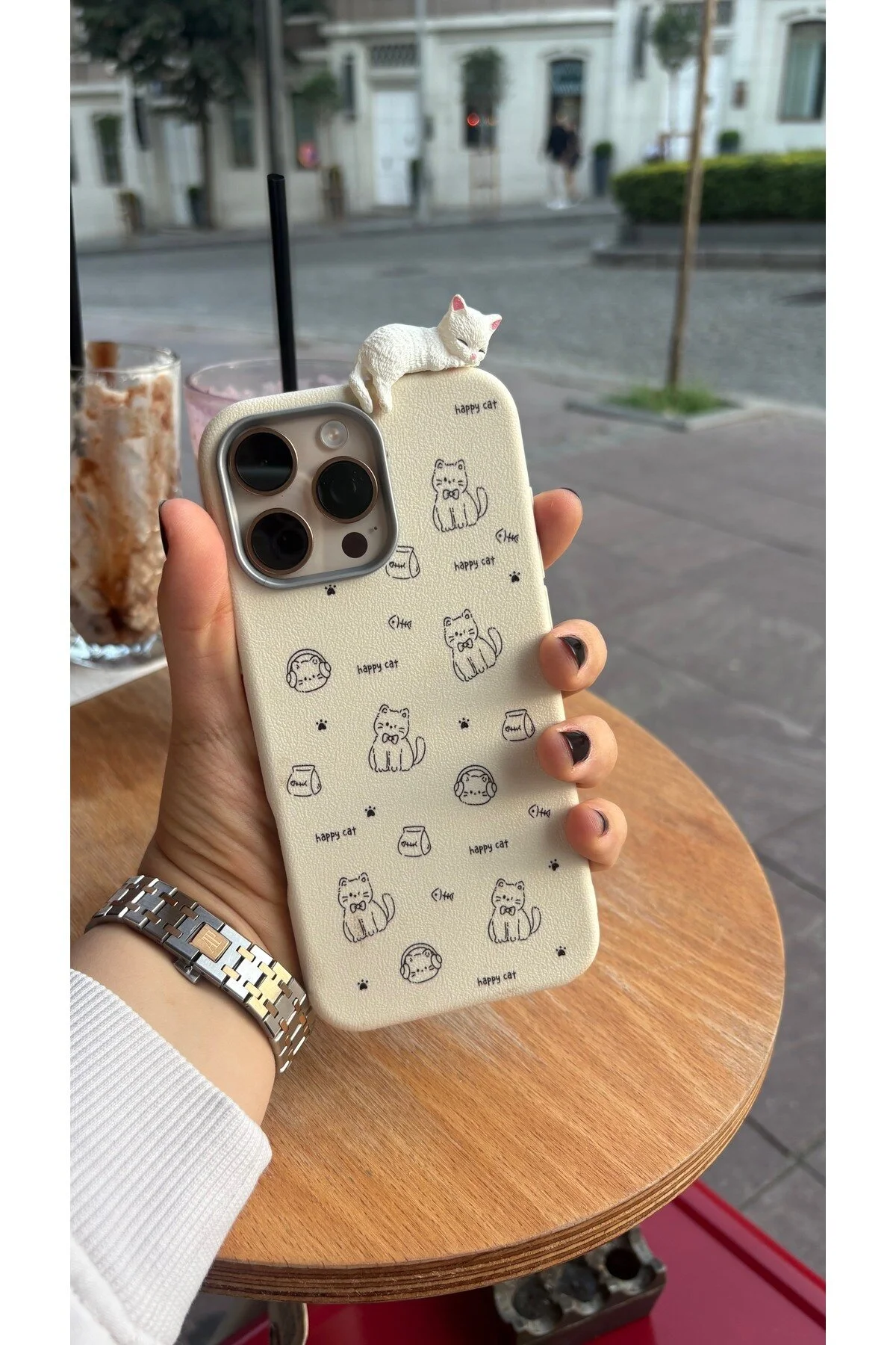 کاور و قاب سیلیکونی انعطاف پذیر طرح گربه اسباب بازی سه بعدی IPHONE 16 PRO MAX CASE MustCase