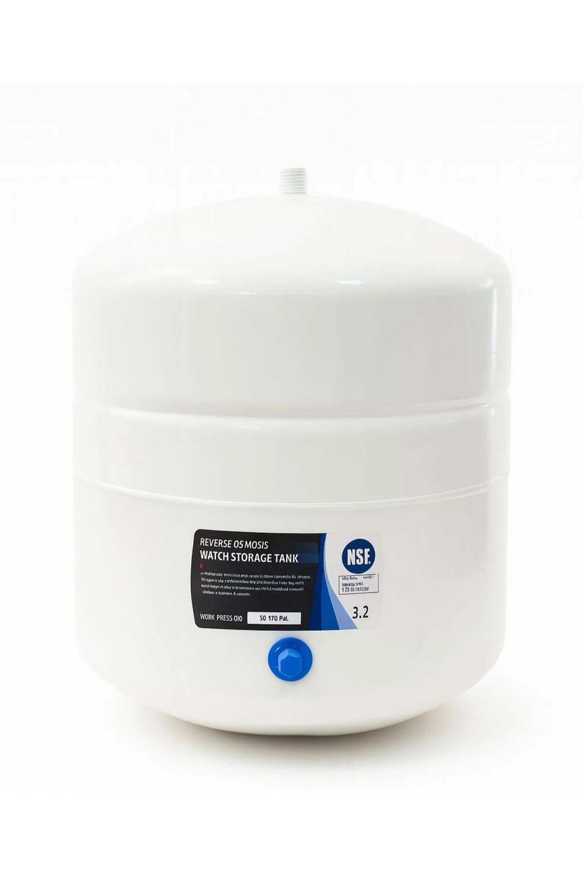 مخزن تصفیه کننده آب فشار اسمز معکوس 3.2 گالن بدنه فلزی مورد تایید NSF water