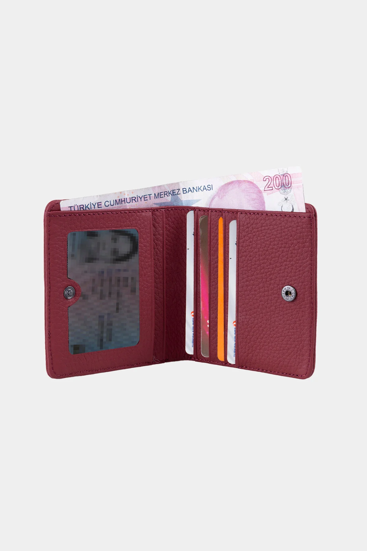 کیف پول 2833 زنانه مینی الگانس چرم طبیعی CLARET RED Grande
