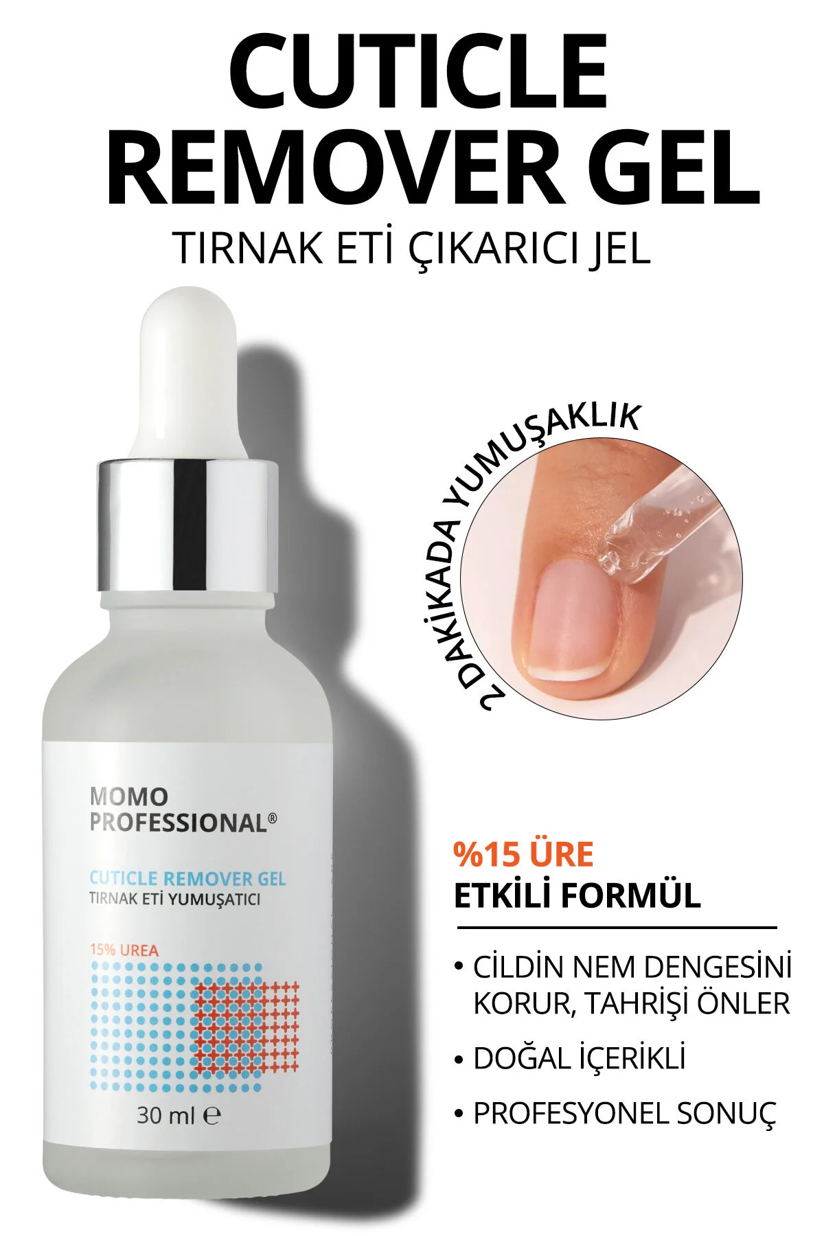 ژل پاک کننده تیکه های ناخن با حجم 30 میلی لیتر MOMO professional